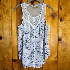 Princess Vera Wang Sheer Floral Blouse